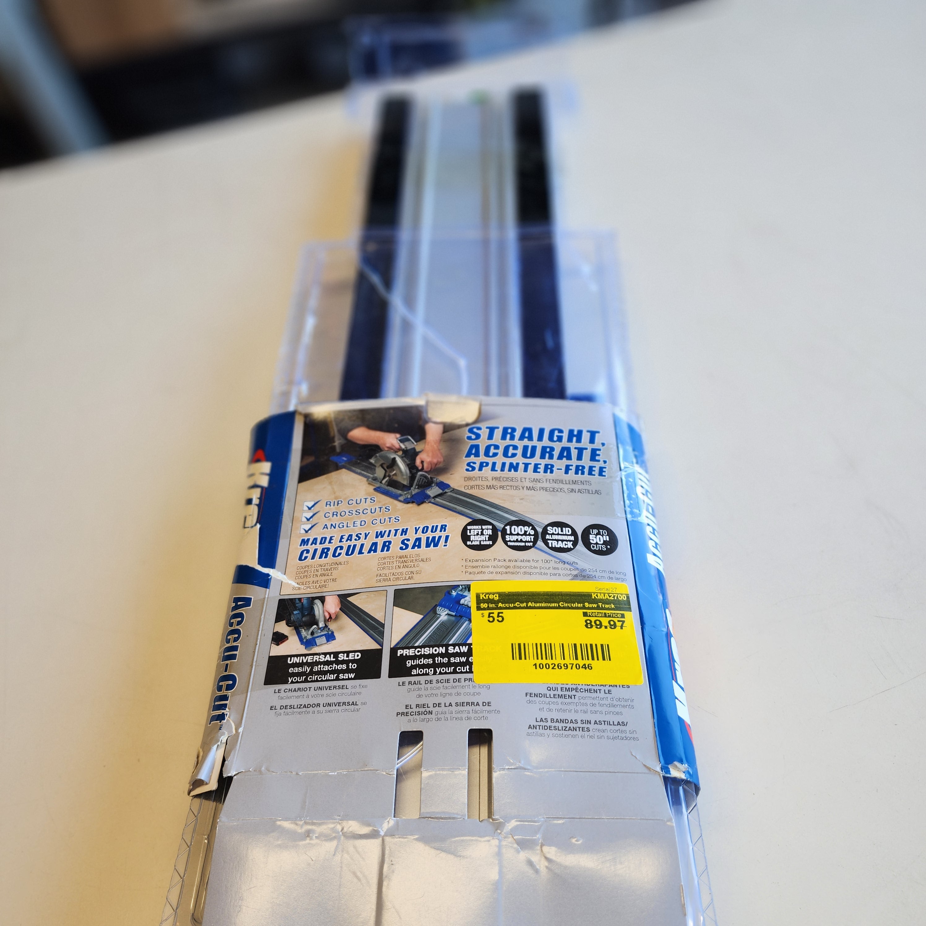 50 in. Accu-Cut Aluminum Circular Saw Track (KMA2700) 50 in. Accu-Cut Aluminum Circular Saw Track (KMA2700)